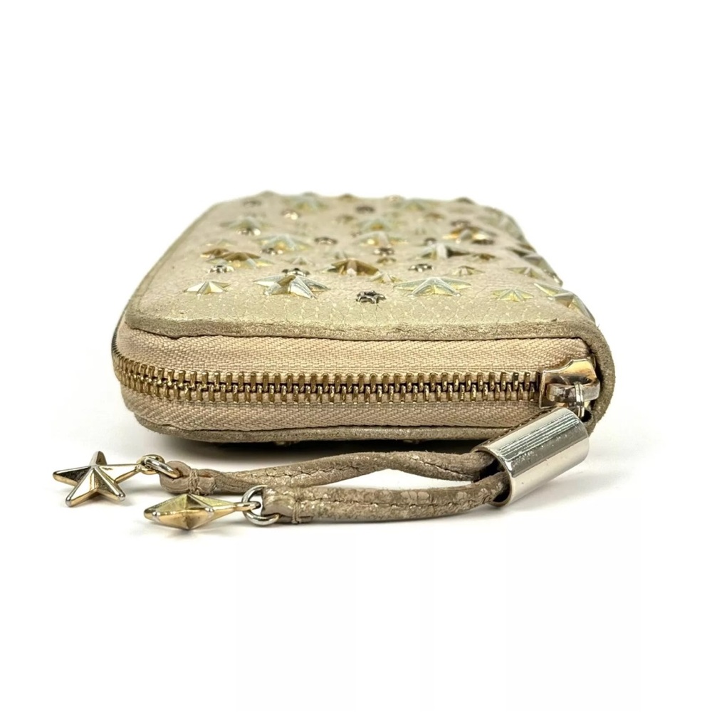 JIMMY CHOO Long Wallet Gold Leather Filipa Authentic - Picture 5 of 10